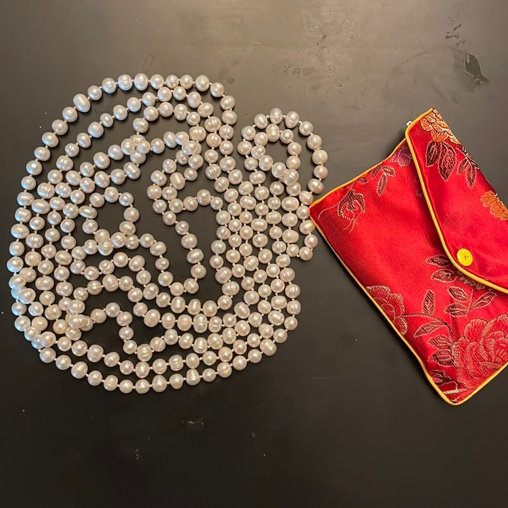 100" Cultured Freshwater Pearl Endless Strand Necklace